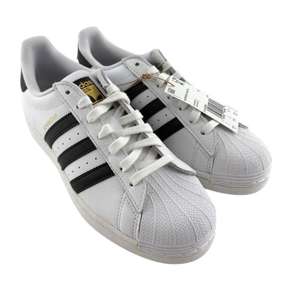Adidas Women's Cloud White Core Black Originals Superstar Shoes Size 8.5 - Picture 5 of 12
